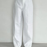 Zara White High Rise Flared Trouser