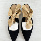 The Row Black Coco Kitten Heels