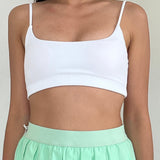 Recess White Active Top With Adjustment Strap