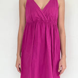 Pink Linen Short Dress