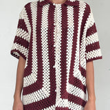 Bode Multicolor Crocheted Blouse