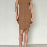 Hunza G Brown Crinkle Dress