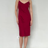 L Academie Red Slip Dress