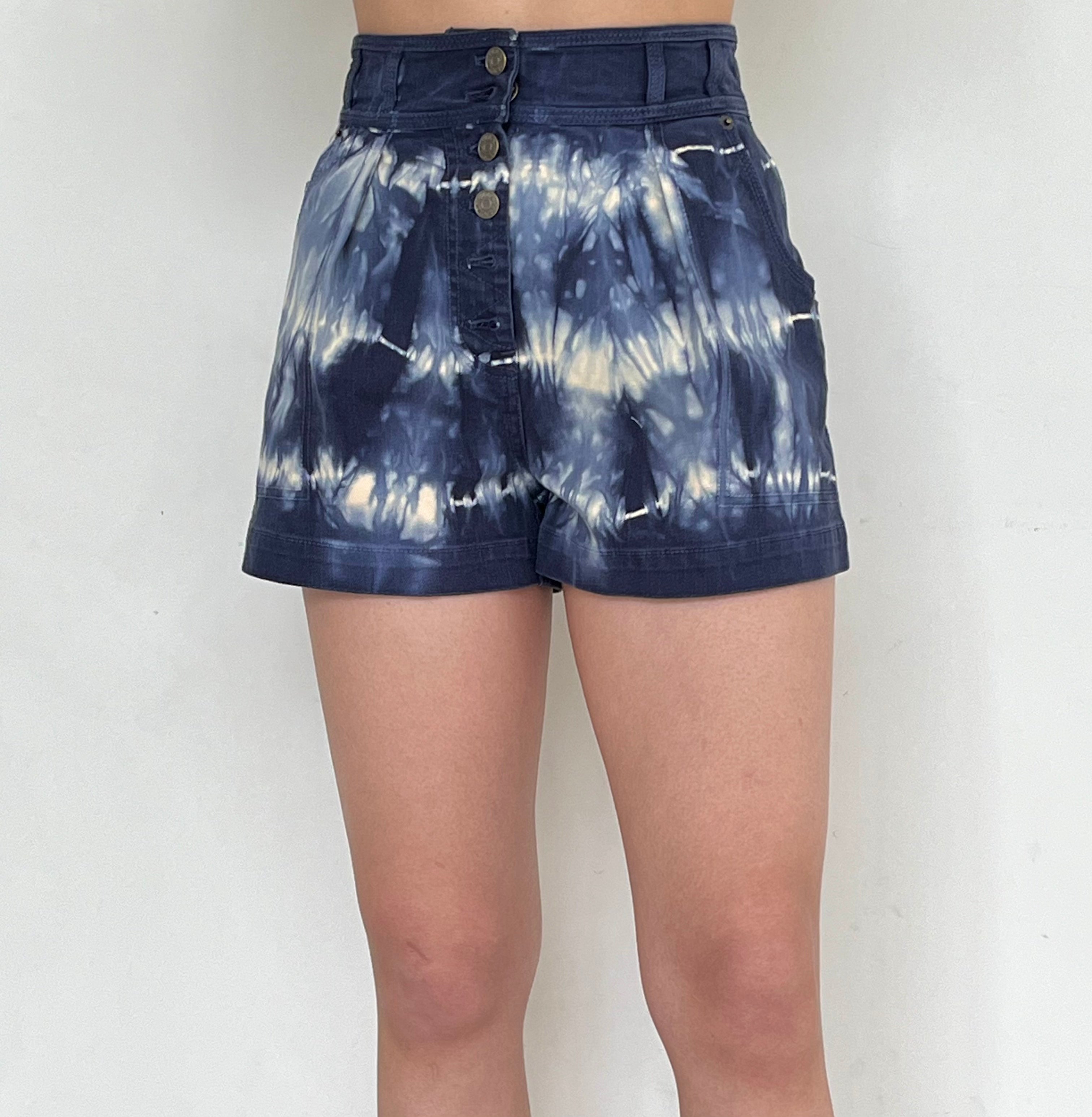 Ulla Johnson Blue Denim Shorts With Button Detail