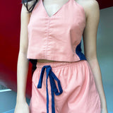 Eustacia Orange Co ord Top and Shorts
