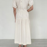 Something to Hold Cream Puff Sleeve Dress