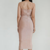 Meshki Pink Sparkling Bodycon Dress