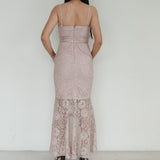 Ever New Biege Tulle Sheer Halter Neck Dress