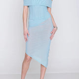 Miaou Blue Off Shoulder Corset