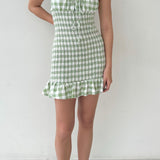 Ciao Lucia Gingham Shirred Dress
