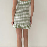 Ciao Lucia Gingham Shirred Dress