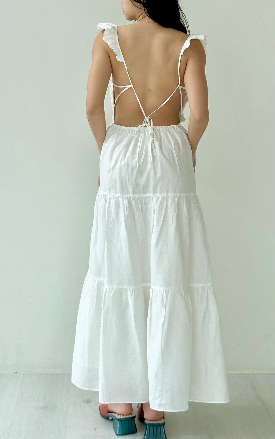 SEA NY Scallop Effect Long Dress