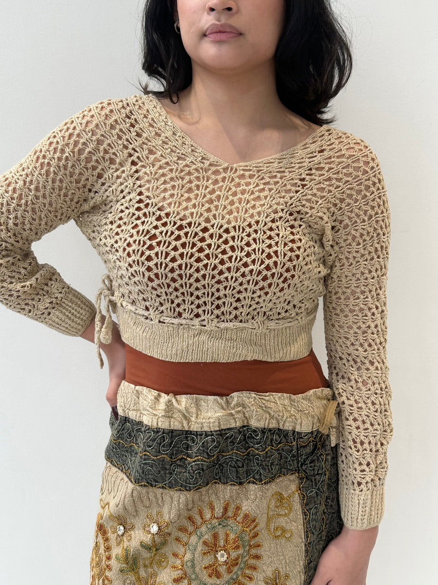 Crochet Glittered Sweater