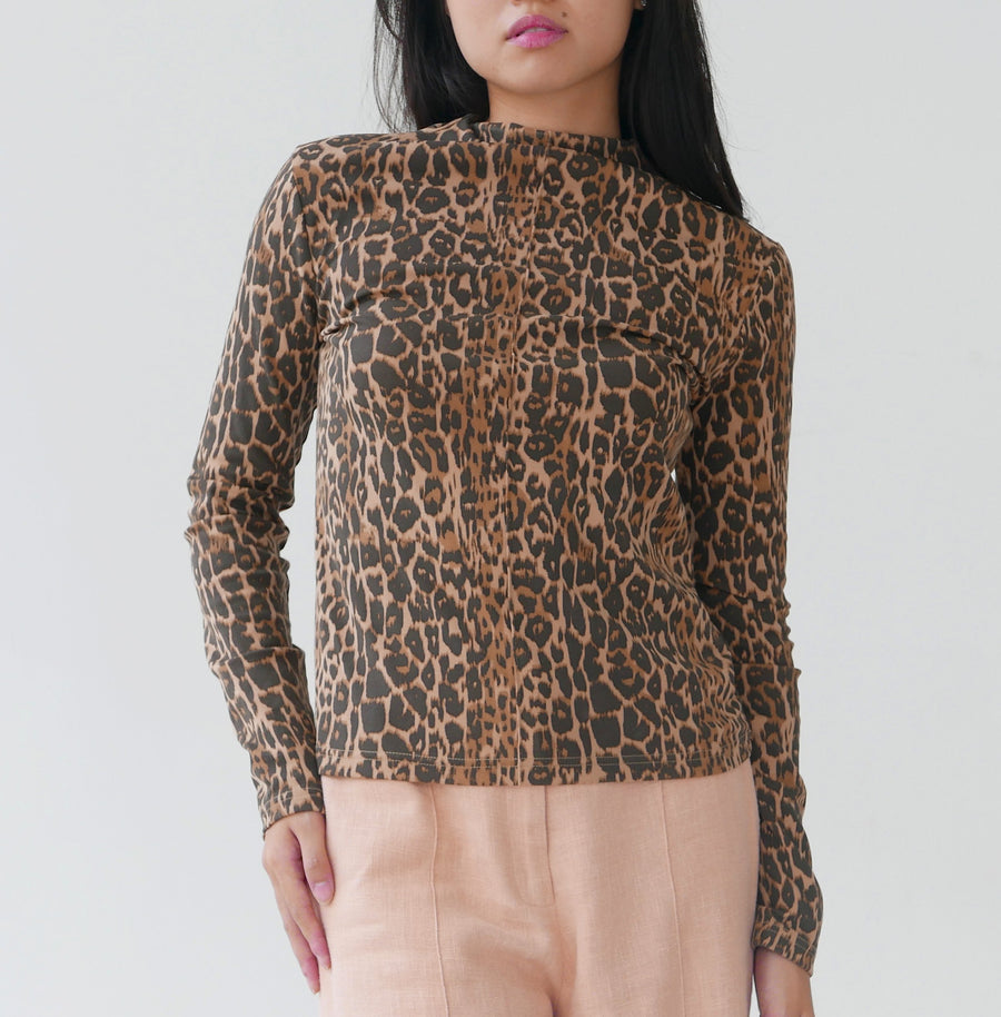 C/MEO Collective Cheetah Mock Neck