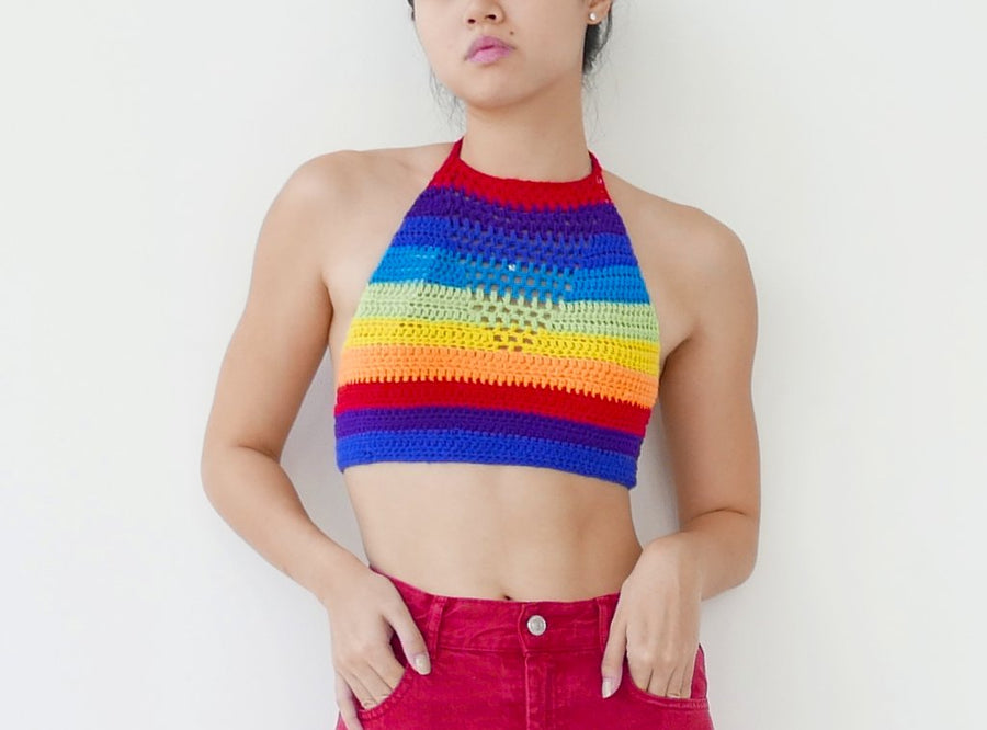 Rainbow Crochet Halter