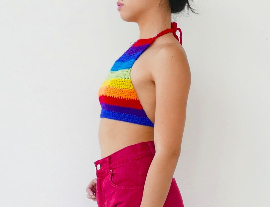 Rainbow Crochet Halter