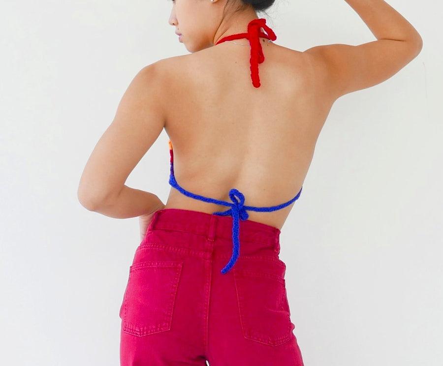Rainbow Crochet Halter