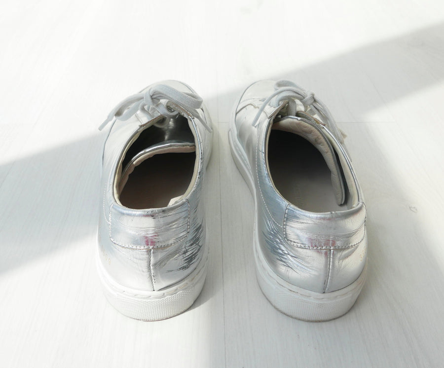 Common Project Silver Sneakers