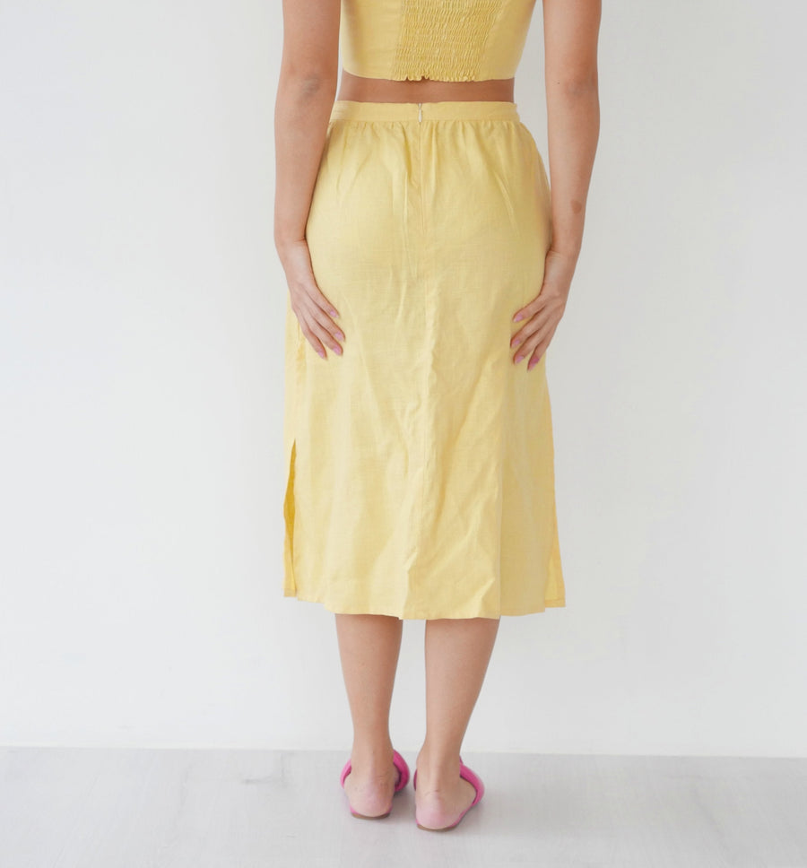 Faithfull the Brand Button Down Skirt