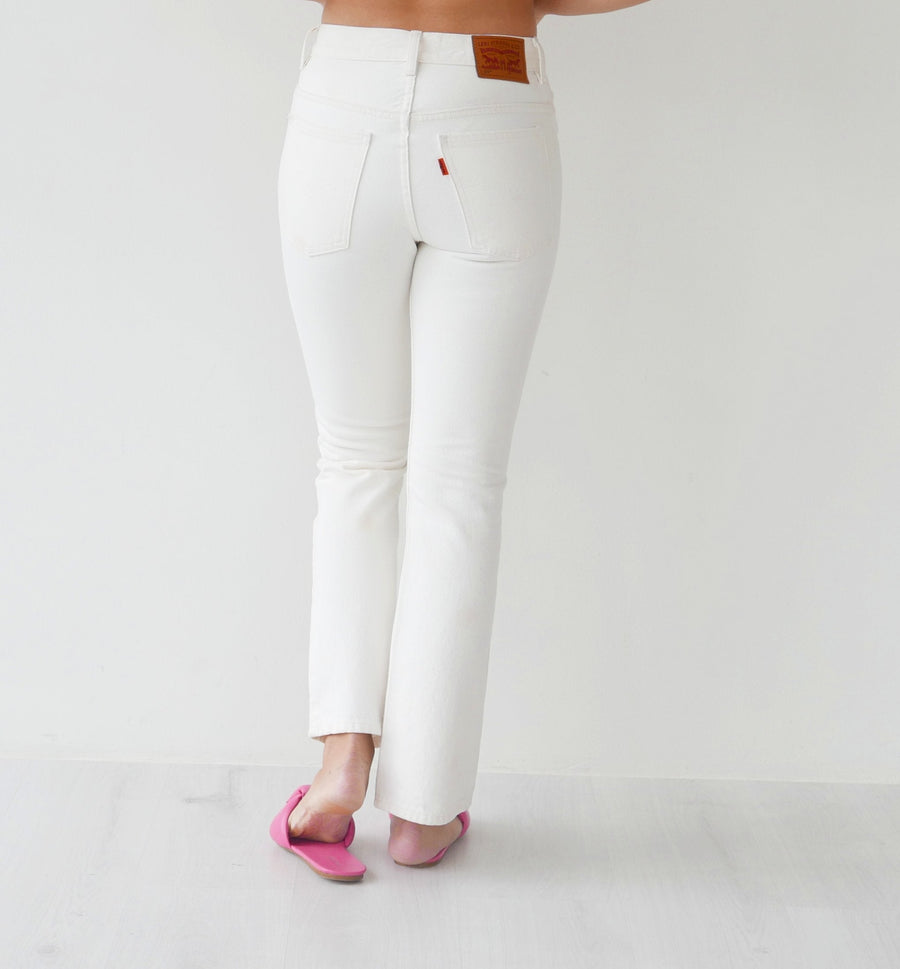Levi's Mid Waist Cream Jeans