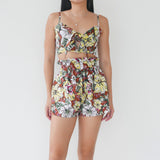 Faithfull the Brand Brown Floral Tie Top