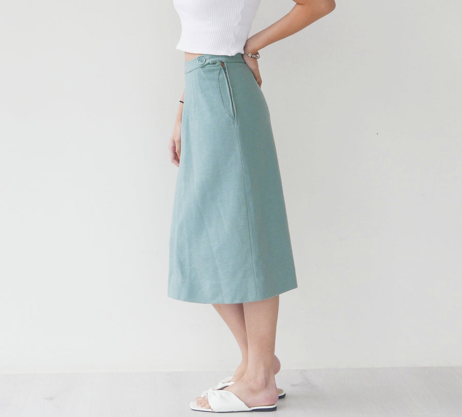 Sonia Rykiel Chez Ultimo Sage Blue Skirt