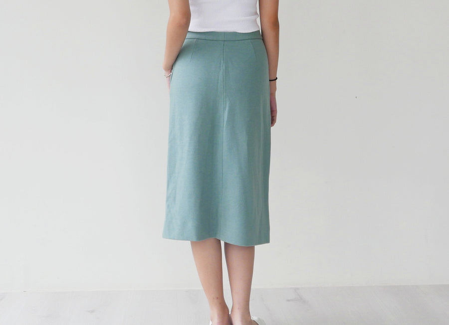 Sonia Rykiel Chez Ultimo Sage Blue Skirt