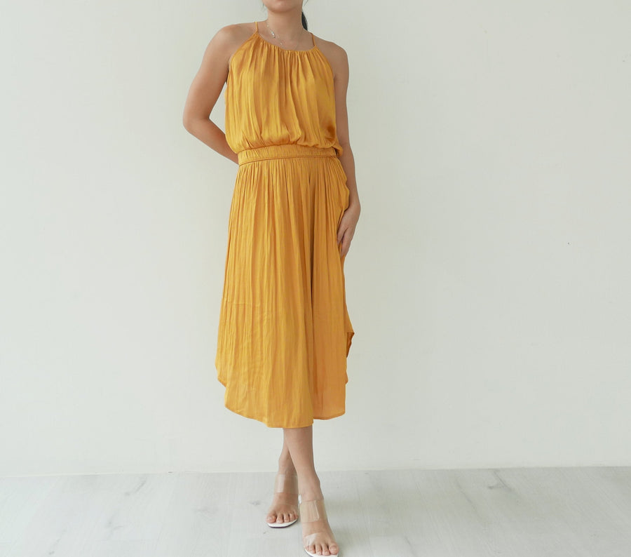Halston Halter Silk Dress