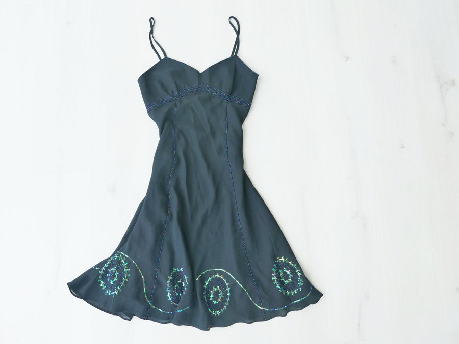 Black Cami Embelished Dress - Drop 28