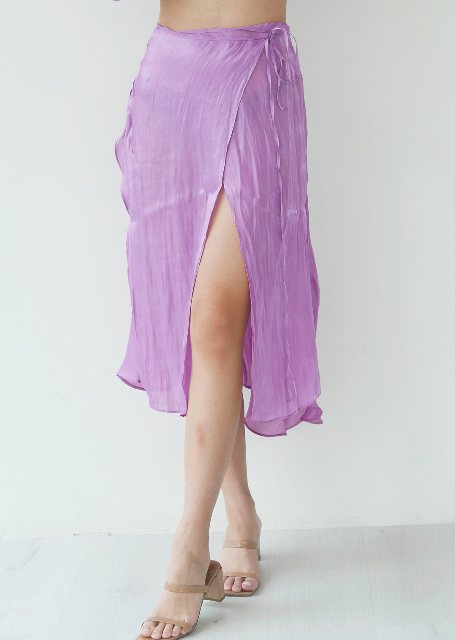 Ciao Lucia Purple Iridescent Wrap Skirt
