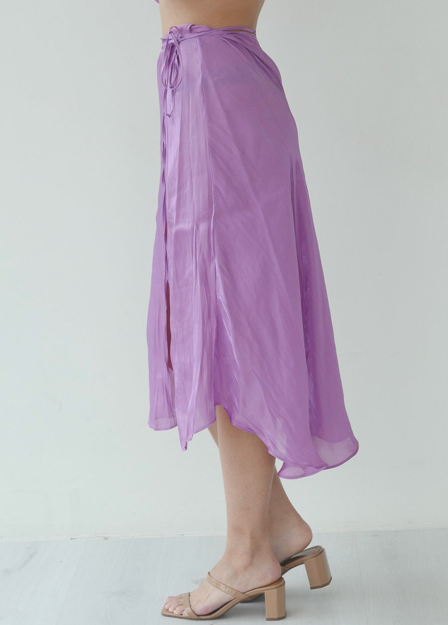 Ciao Lucia Purple Iridescent Wrap Skirt