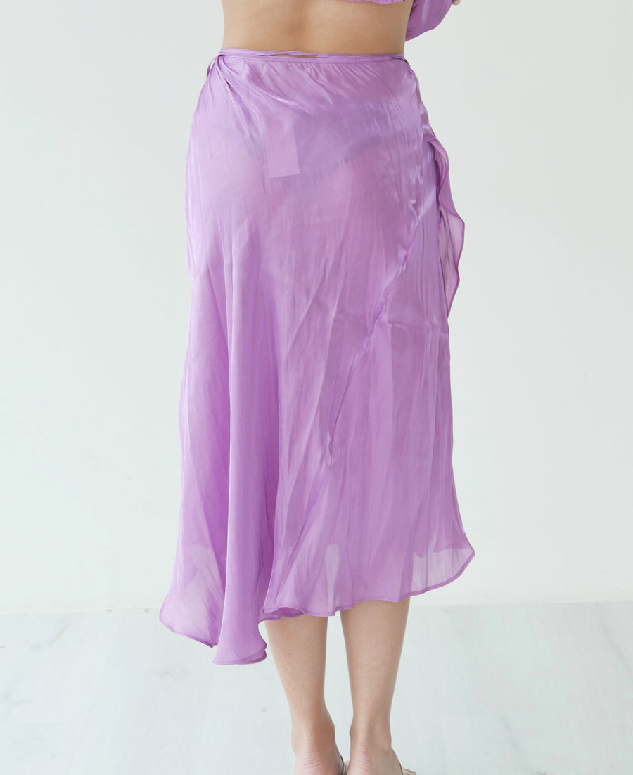 Ciao Lucia Purple Iridescent Wrap Skirt