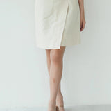 Malene Berger Wool Cream Assymetrical Skirt