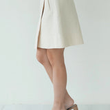 Malene Berger Wool Cream Assymetrical Skirt