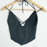 Dion Lee Lace Up Crochet Corset