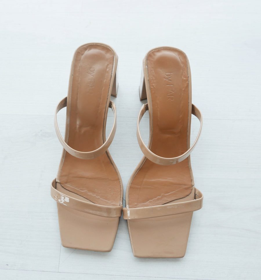 By Far Classic Strap Block Heels