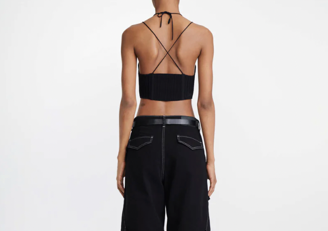 Dion Lee Lace Up Crochet Corset